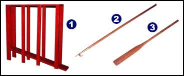 1. Lifebuoy Quick Release; 2. Lifeboat Pole with Hook; 3. Lifeboat Oar